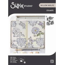 Sizzix Studio 5x8 Clear Stamp Set By Willow Wolfe - Ornamental Butterflies 667028