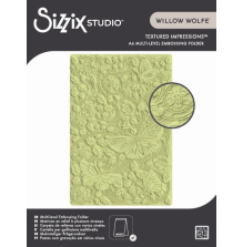 Sizzix Studio A6 Multi-Level Textured Impressions Embossing Folder - Nouveau Butterfly 667030