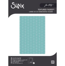 Tim Holtz Sizzix 2D Texture Fades A5 Embossing Folder - Vault Snowflakes #3 667251