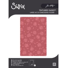 Tim Holtz Sizzix 2D Texture Fades A5 Embossing Folder - Vault Holly Poinsettia 667252