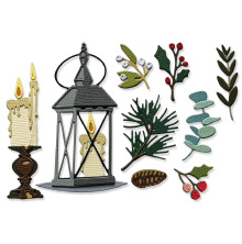 Tim Holtz Sizzix Thinlits Dies - Vault Winter Candlelight 667254
