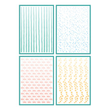 Sizzix A6 Layered Stencils By Vicki Boutin - Holiday Layering Stripes 667190