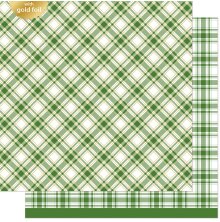 Lawn Fawn Let it Shine Holiday Plaids Paper 12X12 - Pinecone Path LF4243
