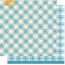Lawn Fawn Let it Shine Holiday Plaids Paper 12X12 - Frosted Flurries LF4244