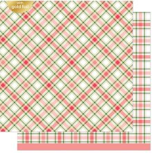 Lawn Fawn Let it Shine Holiday Plaids Paper 12X12 - Ginger Snap LF4245