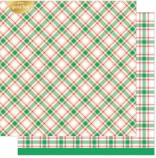 Lawn Fawn Let it Shine Holiday Plaids Paper 12X12 - Mistletoe LF4246