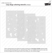 Lawn Fawn Coloring Stencils - Cozy Dogs LF4252
