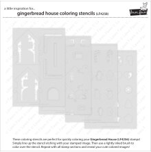 Lawn Fawn Coloring Stencils - Gingerbread House LF4258
