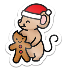 Lawn Fawn Vinyl Sticker - Gingerbread Mouse LF4285