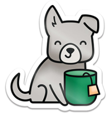 Lawn Fawn Vinyl Sticker - Pup of Tea LF4283