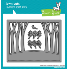 Lawn Fawn Dies - Winter Forest Backdrop: Landscape LF4277