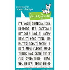 Lawn Fawn Clear Stamps 3X4 - Henrys Build-A-Sentiment: Dog LF4264