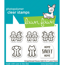 Lawn Fawn Clear Stamps 2X3 - Gingerbread House Add-On LF4259