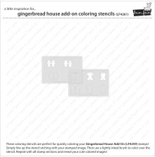Lawn Fawn Coloring Stencils - Gingerbread House Add-On  LF4261