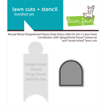 Lawn Fawn Templates - Reveal Wheel Gingerbread House Drop-Down Add-On LF4262