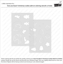Lawn Fawn Coloring Stencils - How You Bean? Christmas Cookie Add-On LF4288