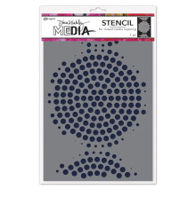 Dina Wakley MEdia Stencils 9X6 - Circle of Circles MDS93992