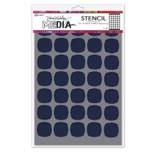 Dina Wakley MEdia Stencils 9X6 - Small Squovals MDS94012