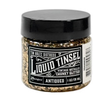 Tim Holtz Distress Liquid Tinsel 29ml - Antiqued Chunky