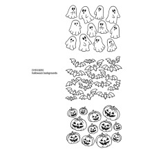 Dylusions Cling Stamps 8.5X7 - Halloween Backgrounds DYR10055