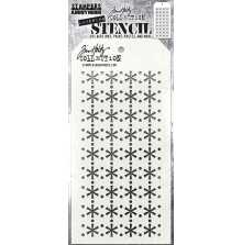 Tim Holtz Layered Stencil 4.125X8.5 - Retro Snowflake THS190
