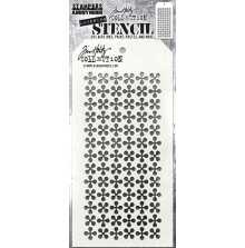 Tim Holtz Layered Stencil 4.125X8.5 - Retro Pinwheel THS191
