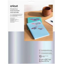 Cricut Printable Vinyl A4 10/Pkg - Silver