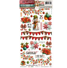 49 And Market Rub-On Transfer Set 6X12 - Jolly Jingles Blendable