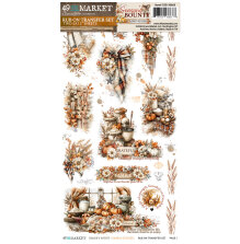49 And Market Rub-On Transfer Set 6X12 - Season�s Bounty Nanna�s Kitchen