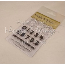 h�nglar &amp; Wings Clear Stamps - Siffror Fyllda + Kontur A7