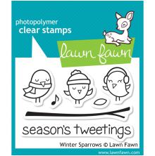 Lawn Fawn Clear Stamps 2X3 - Winter Sparrows LF565