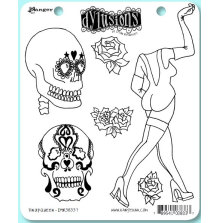 Dylusions Cling Stamps 8.5X7 - Pin Up Queen