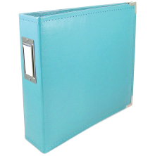 We R Memory Keepers Classic Leather D-Ring Album 12X12 - Aqua