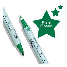 Zig Memory System Writer Dual-Tip Marker Pure Green