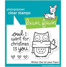 Lawn Fawn Clear Stamps 2X3 - Winter Owl LF434