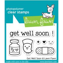 Lawn Fawn Clear Stamps 3X2 - Get Well Soon