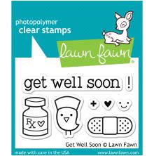 Lawn Fawn Clear Stamps 2X3 - Get Well Soon LF682