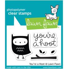 Lawn Fawn Clear Stamps 3X2 + Die Set - Youre A Hoot UTGENDE