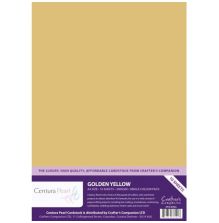 Crafters Companion Centura Pearl Card Pack A4 10/Pkg - Golden Yellow