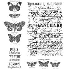 Tim Holtz Cling Stamps 7X8.5 - Papillon CMS106