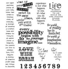 Tim Holtz Cling Stamps 7X8.5 - Stuff To Say CMS110