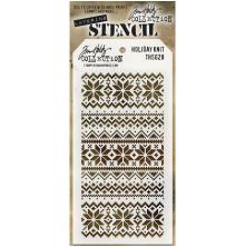 Tim Holtz Layered Stencil 4.125X8.5 - Holiday Knit THS028