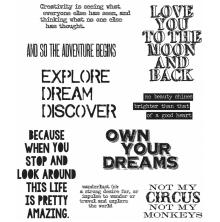 Tim Holtz Cling Stamps 7X8.5 - Life Quotes CMS227