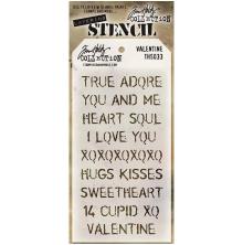 Tim Holtz Layered Stencil 4.125X8.5 - Valentine THS033