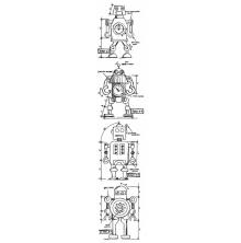 Tim Holtz Cling Stamps 3X10 Mini Blueprint Strip - Robots