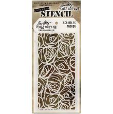 Tim Holtz Layered Stencil 4.125X8.5 - Scribbles THS036