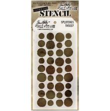 Tim Holtz Layered Stencil 4.125X8.5 - Splotches THS037