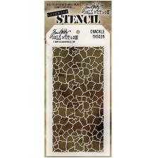 Tim Holtz Layered Stencil 4.125X8.5 - Crackle THS039