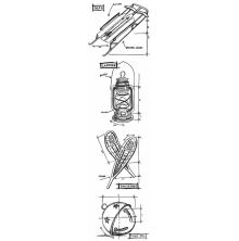 Tim Holtz Cling Stamps 3X10 Mini Blueprint Strip - Christmas 5