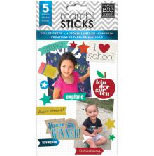 Me &amp; My Big Ideas Pocket Pages Foil Stickers 6 Sheets/Pkg - I Heart School UTGE